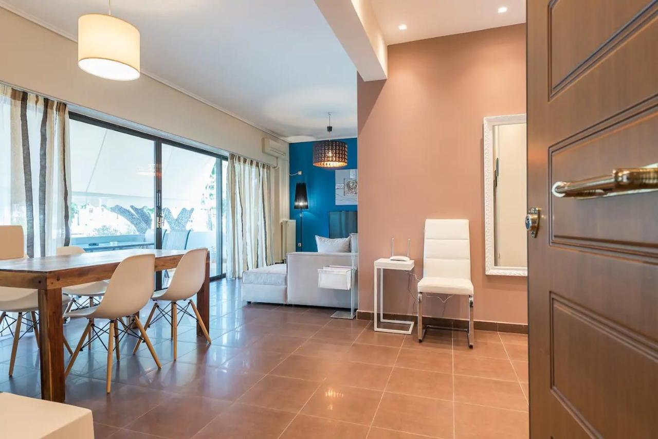 Glyfada Glass-Walled Designed Apt Афины Экстерьер фото