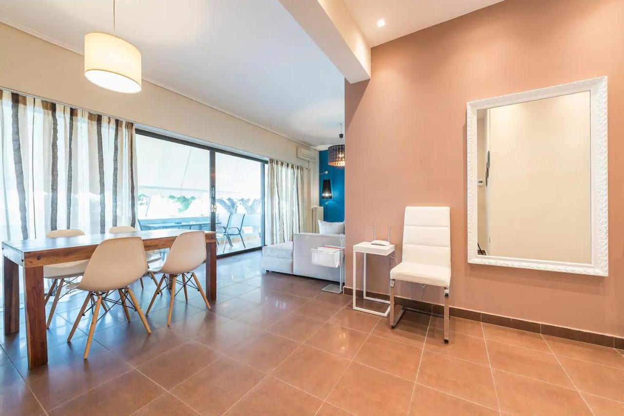 Glyfada Glass-Walled Designed Apt Афины Экстерьер фото